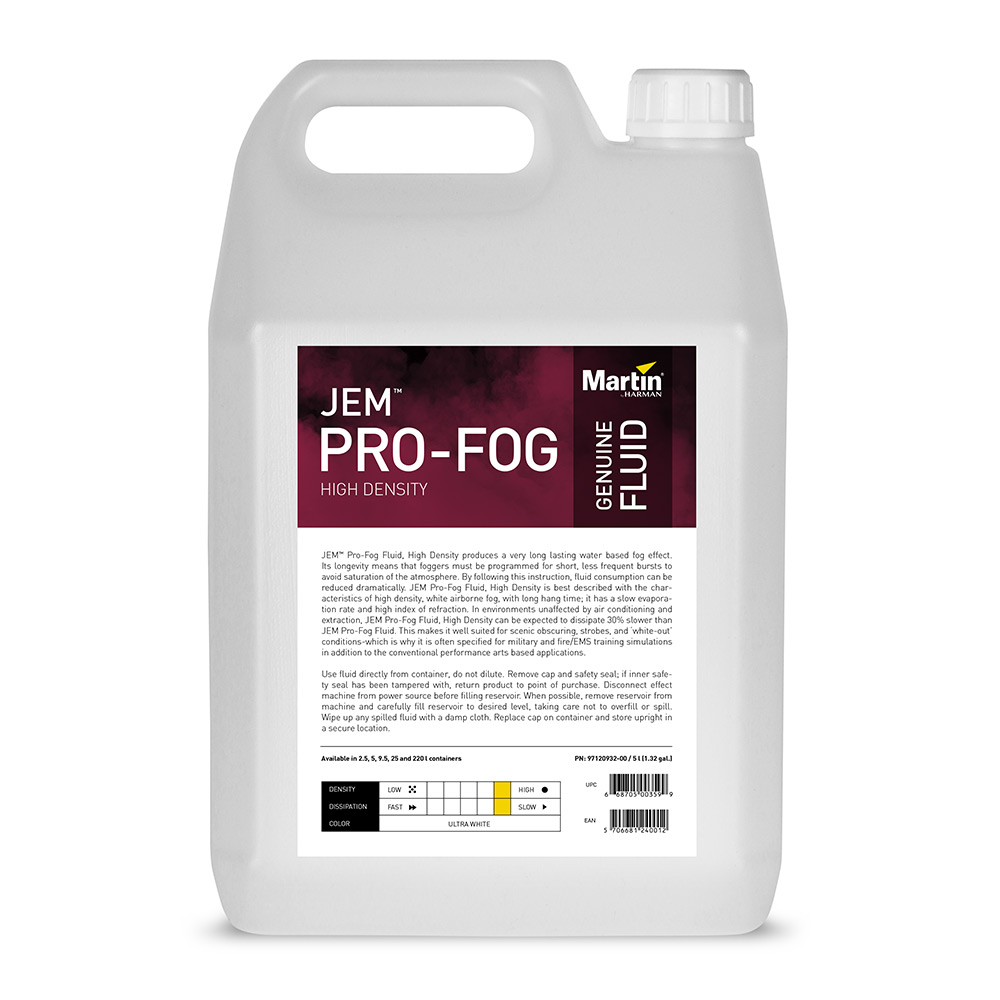 Jem Pro-Fog Fluid, High Density, 4x 5 l