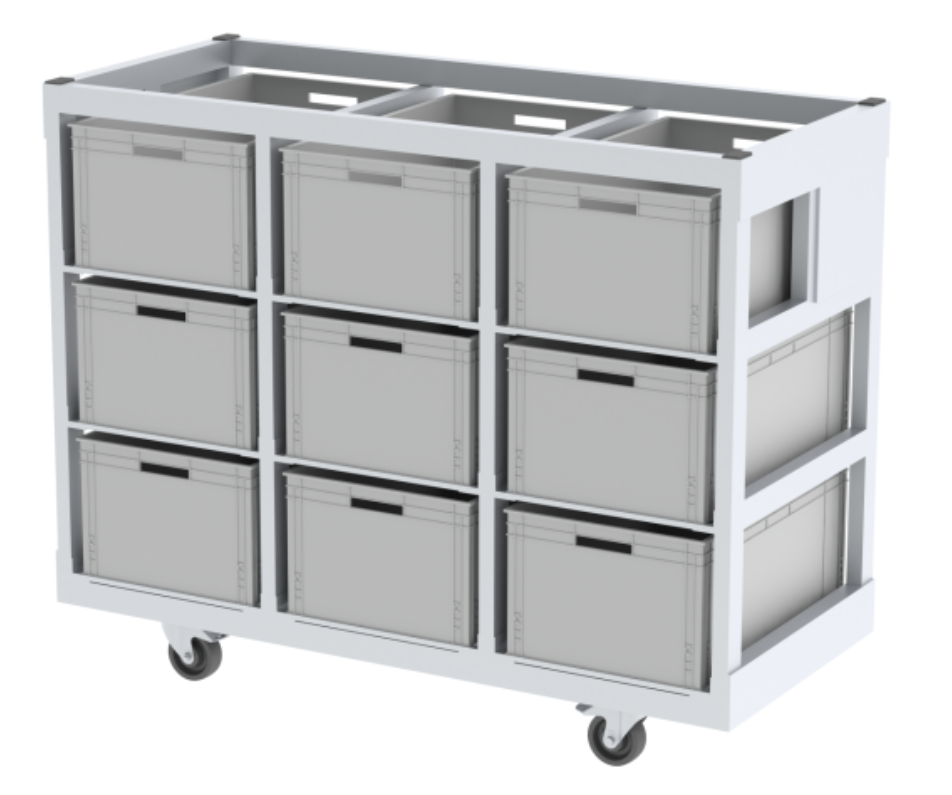 Sixty82 Dolly crate 3x3, 2 farger