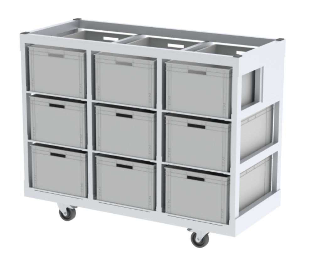 [215009] Sixty82 Dolly crate 3x3, grå