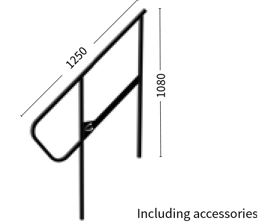 [351021] Sixty82 Modular stair railing, 3-4 steps