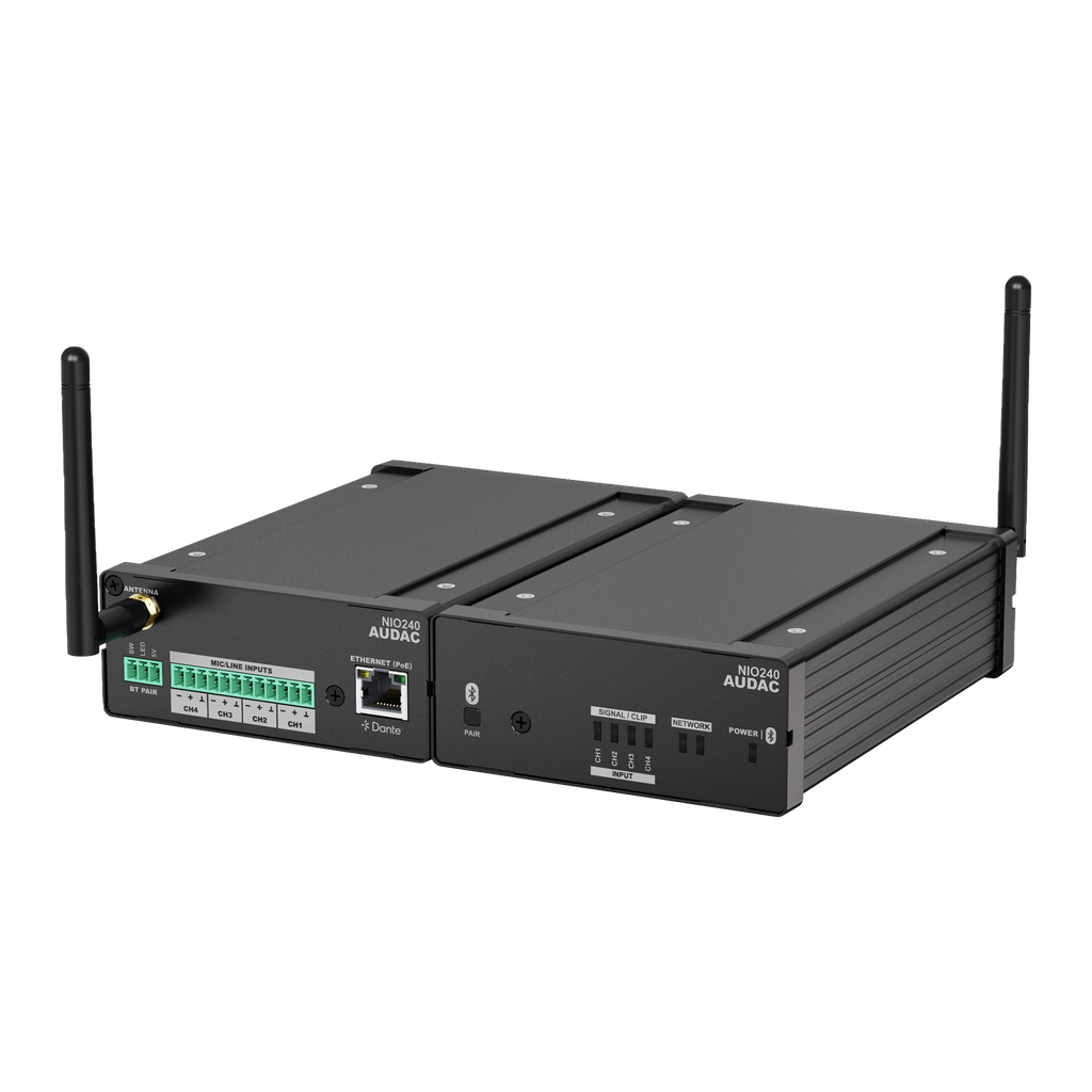 Audac NIO240 Dante™ breakout box, 4 inn