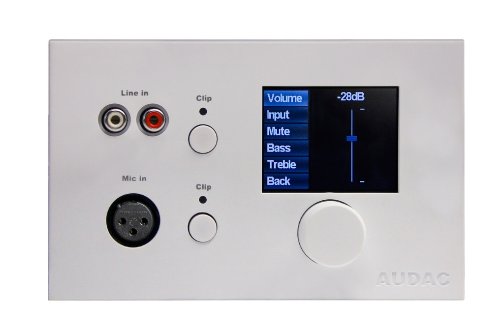 [MWX65/W] Audac MWX65, kontrollpanel for MTX, Hvit
