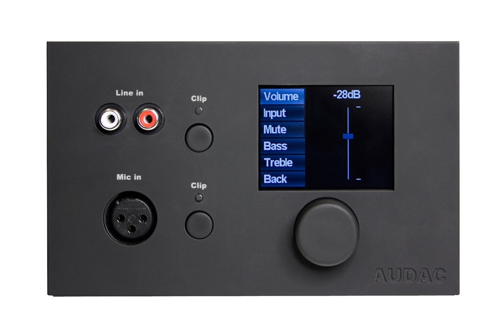 Audac MWX65, kontrollpanel for MTX, Sort