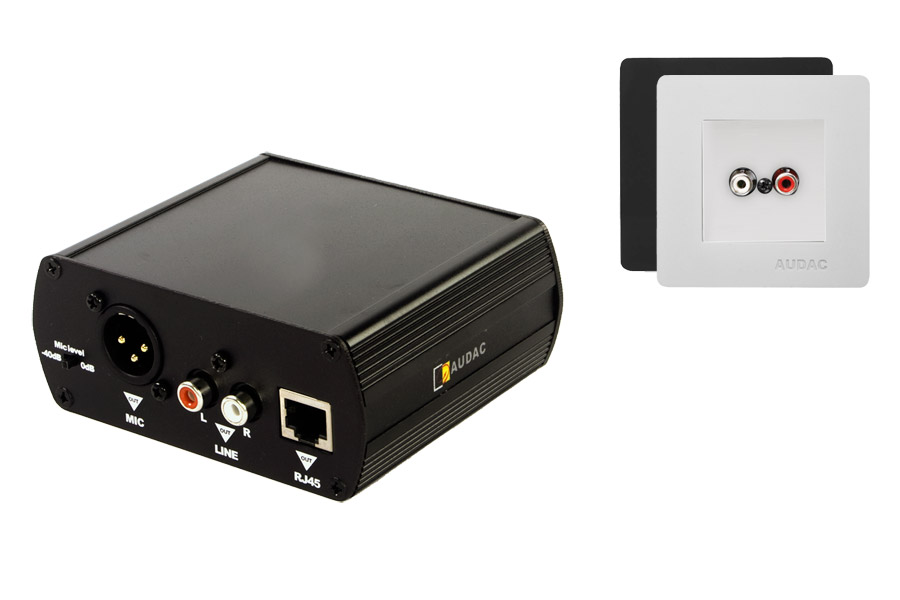 Audac WP45L, Mottager + linje inn