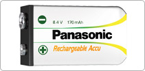 Panasonic Evolta Oppladbart Batteri 9V